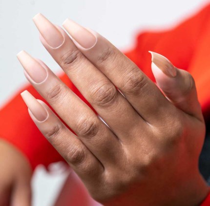 Gelish Soft Gel Tips Medium Coffin Nude – Natural Look Nail Extensions Gelish Soft Gel