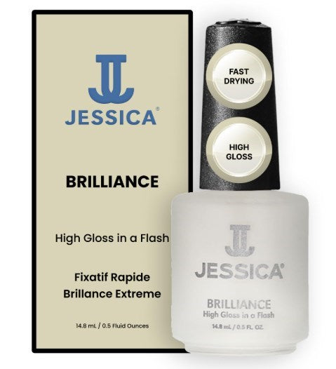 Jessica Brilliance Top Coat – Fast-Drying, High-Gloss Top Coat with UV Protection Universalus Jessica