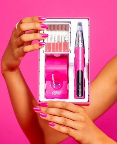 Gelish Go File Wireless E-File – Cordless Electric Nail File with Power Dock & Smart Display Gelish