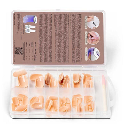 Gelish Soft Gel Tips Short Round Nude – Ready-to-Wear Nude Tips Gelish Soft Gel
