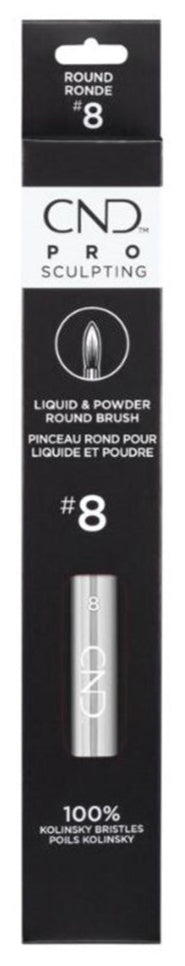 CND Pro Sculpting Round Brush #8 – Professional brush for acrylic application Universalus CND