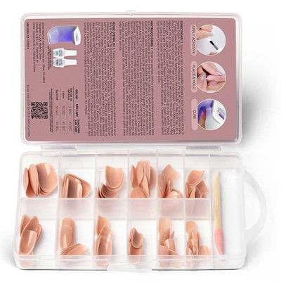 Gelish Soft Gel Tips Short Round Pink Nude – Pre-Shaped Tips with Soft Pink Finish Gelish Soft Gel