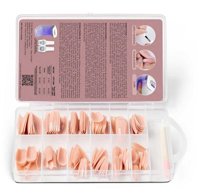 Gelish Soft Gel Tips Medium Coffin Pink Nude – Elegant Pink Nude Tips Gelish Soft Gel