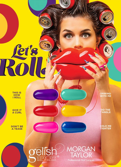 Gelish Let’s Roll Collection Summer 2025 | 6-Piece Soak-Off Gel Polish Set Universalus Gelish