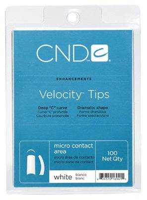 CND Velocity Tips - White Universalus CND 100 count